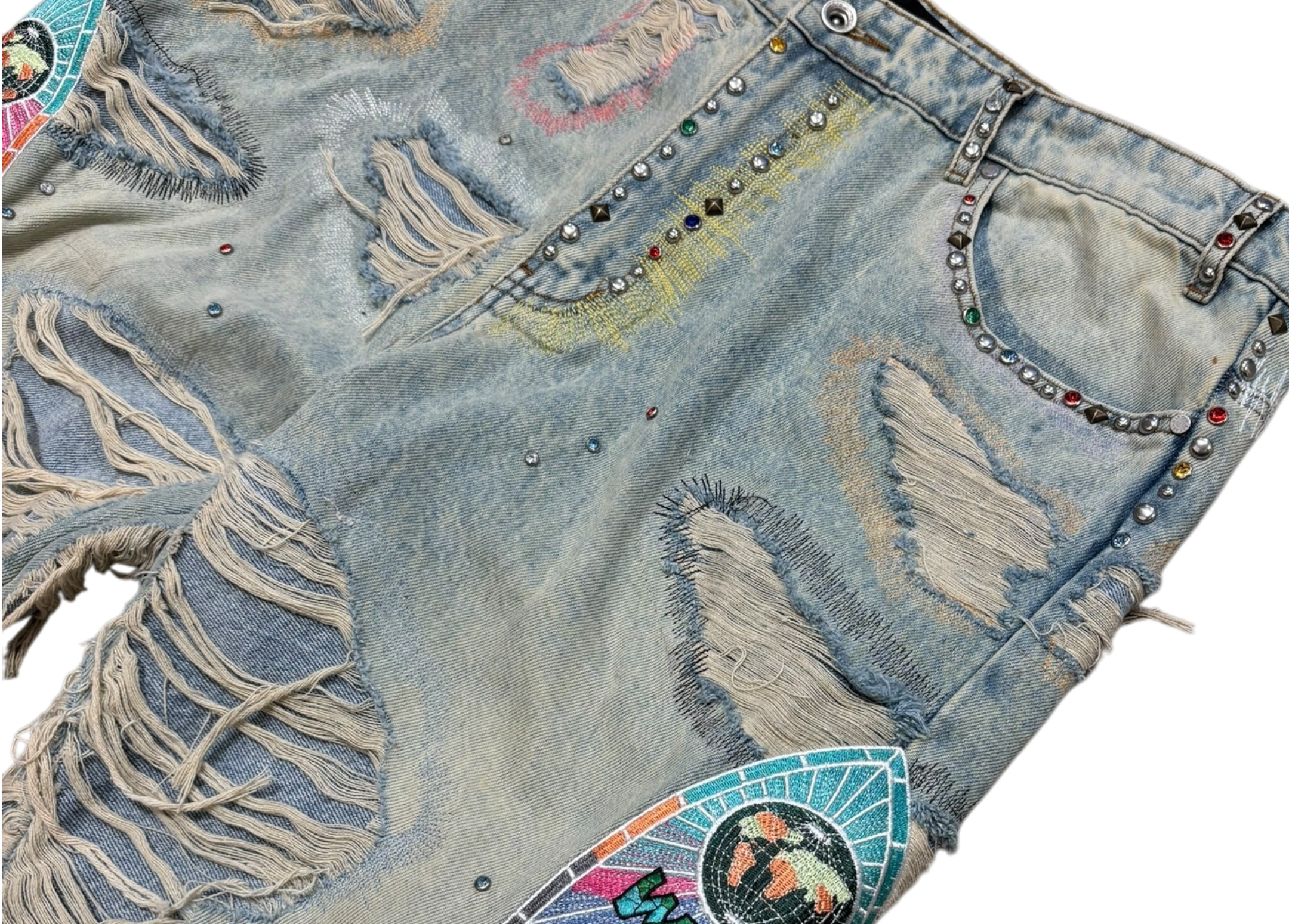 Who Decides War Denim Jeans Stud Distressed COND 10/10