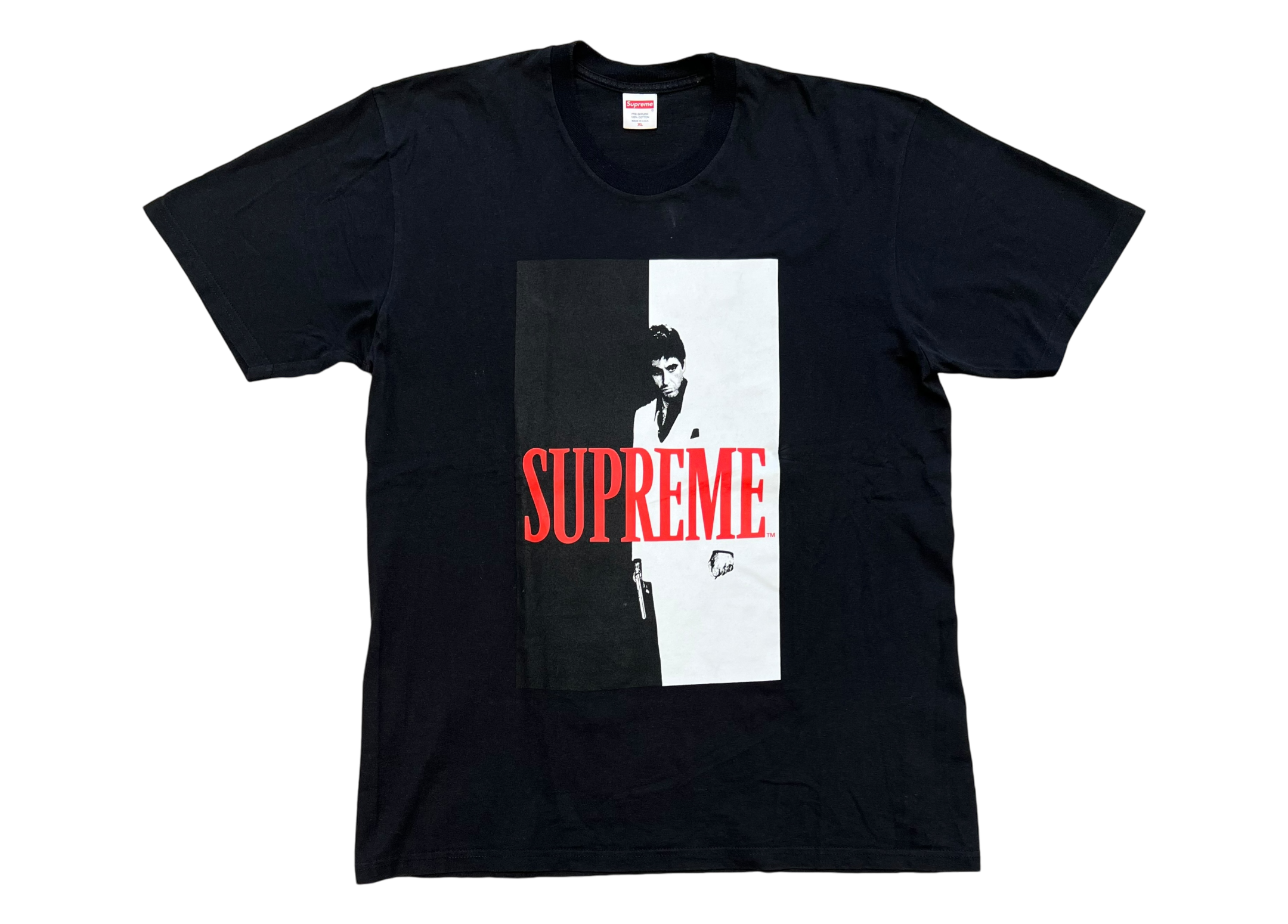 Supreme T-shirt Scarface Split Black COND 8.8/10