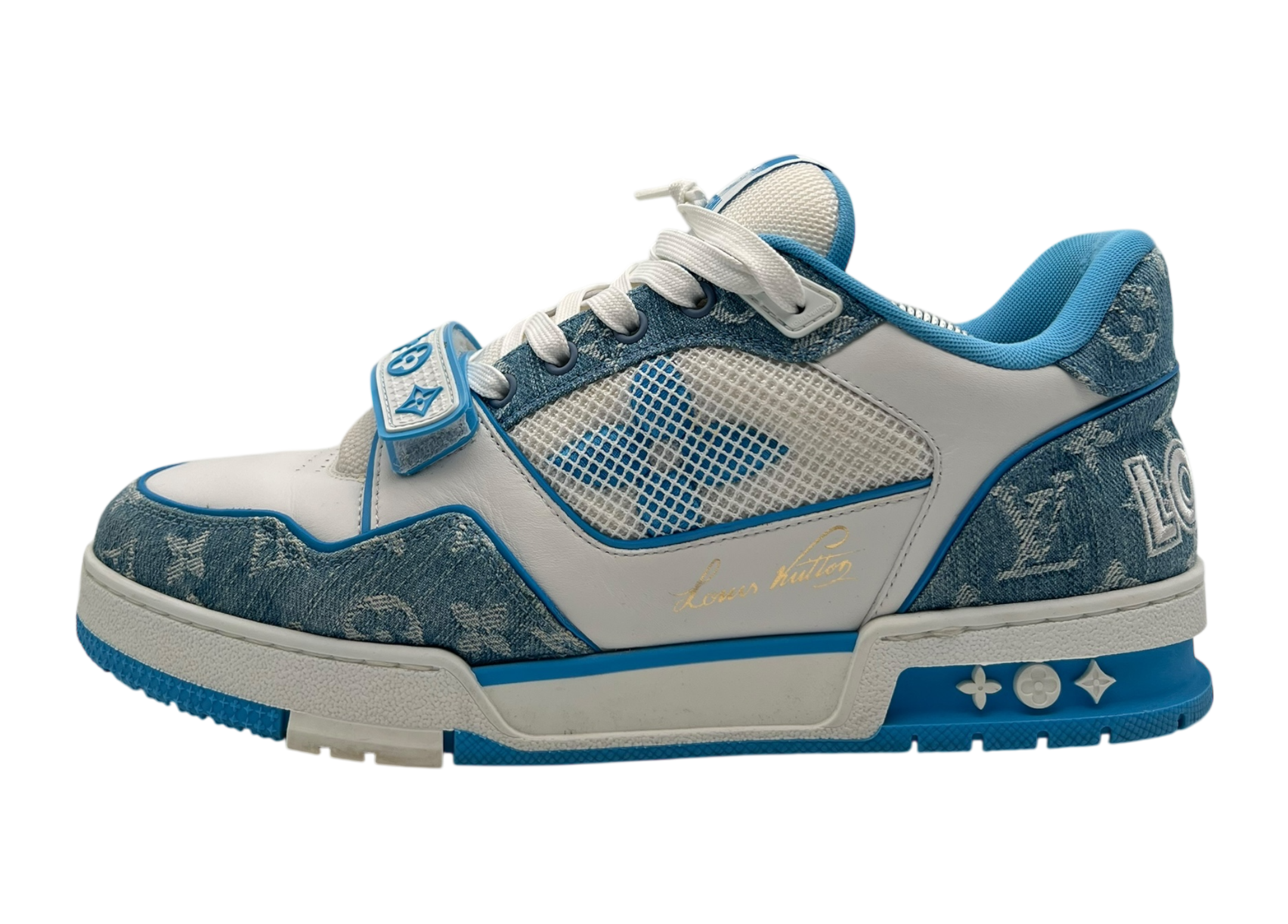 Louis Vuitton Trainer Denim Blue Strap COND 9.5/10 (NO BOX)