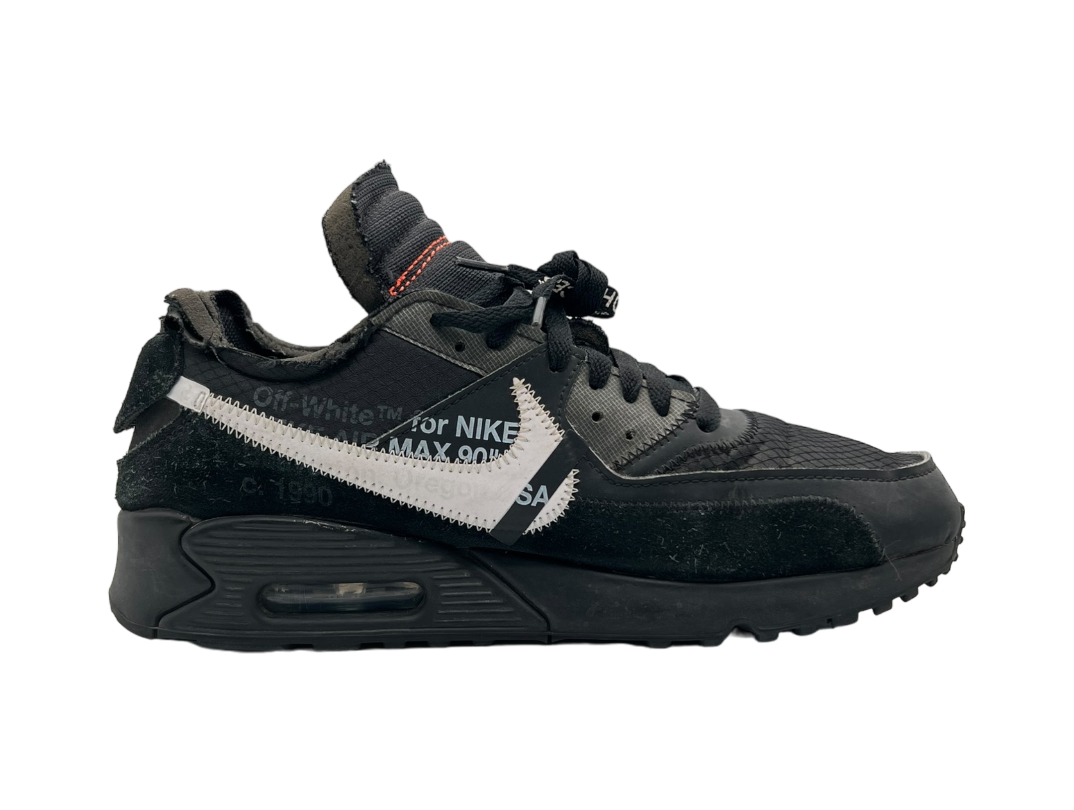 Air Max 90 Off-White Black COND 8/10 (NO BOX, NO EXTRA LACES)