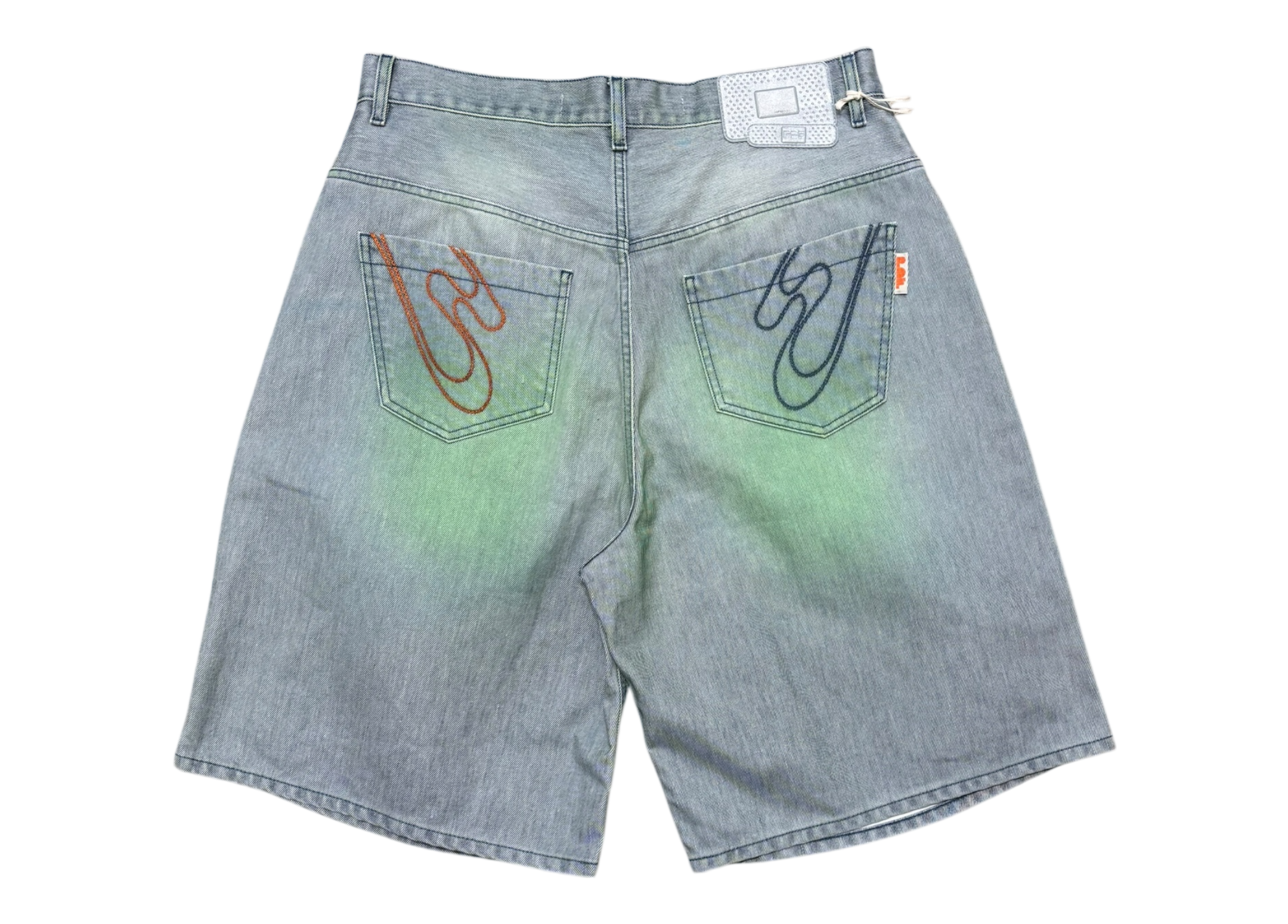 PDF Jorts Denim Jeans Spray Green COND NEW