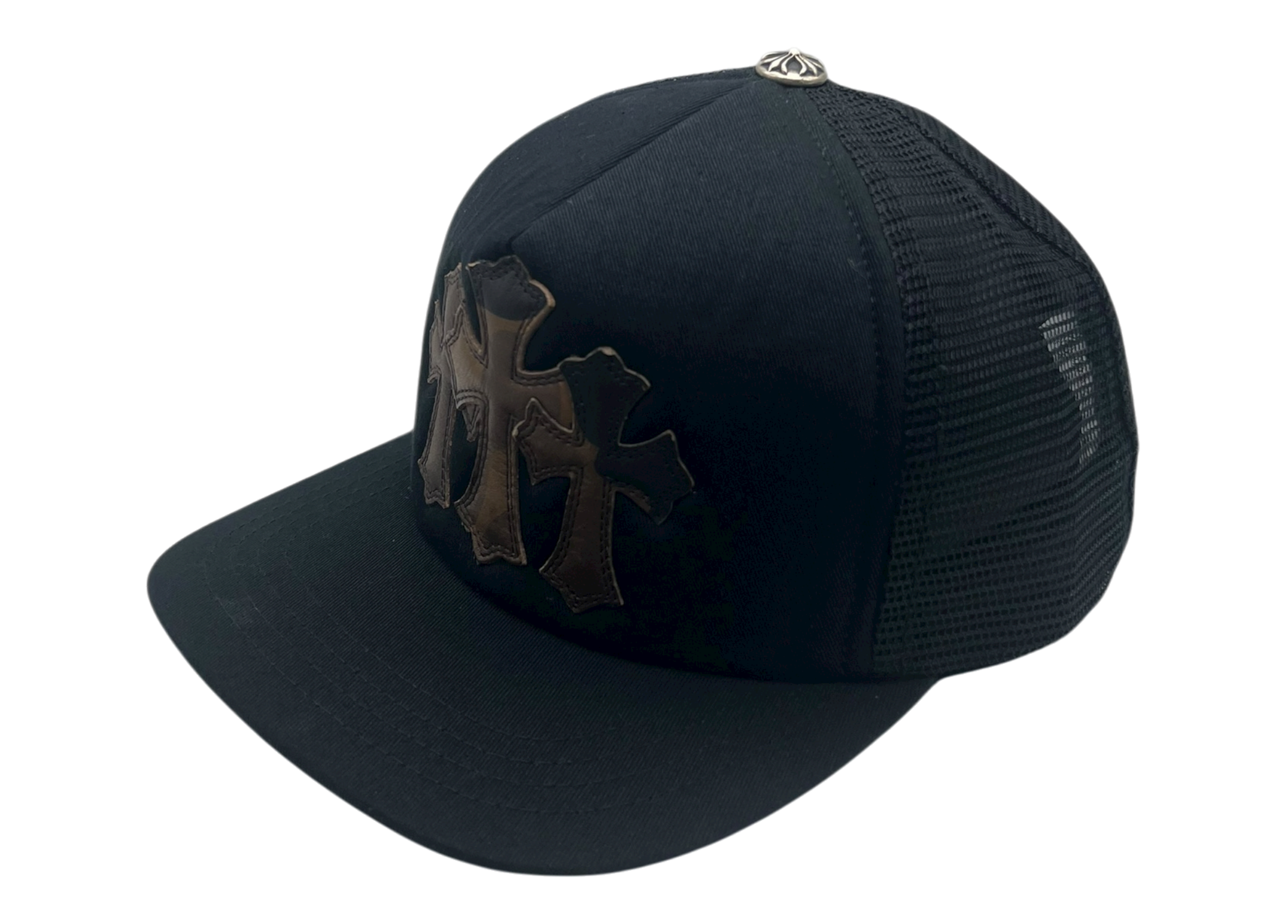 Chrome Hearts Trucker Triple Cross Black Camo COND NEW