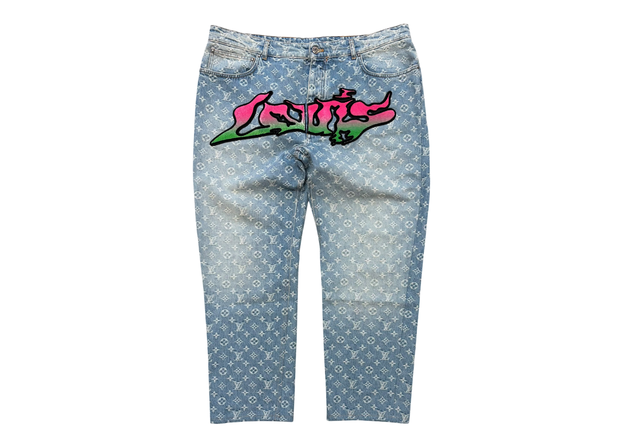 Louis Vuitton Denim Jeans Graffiti Monogram COND 9/10