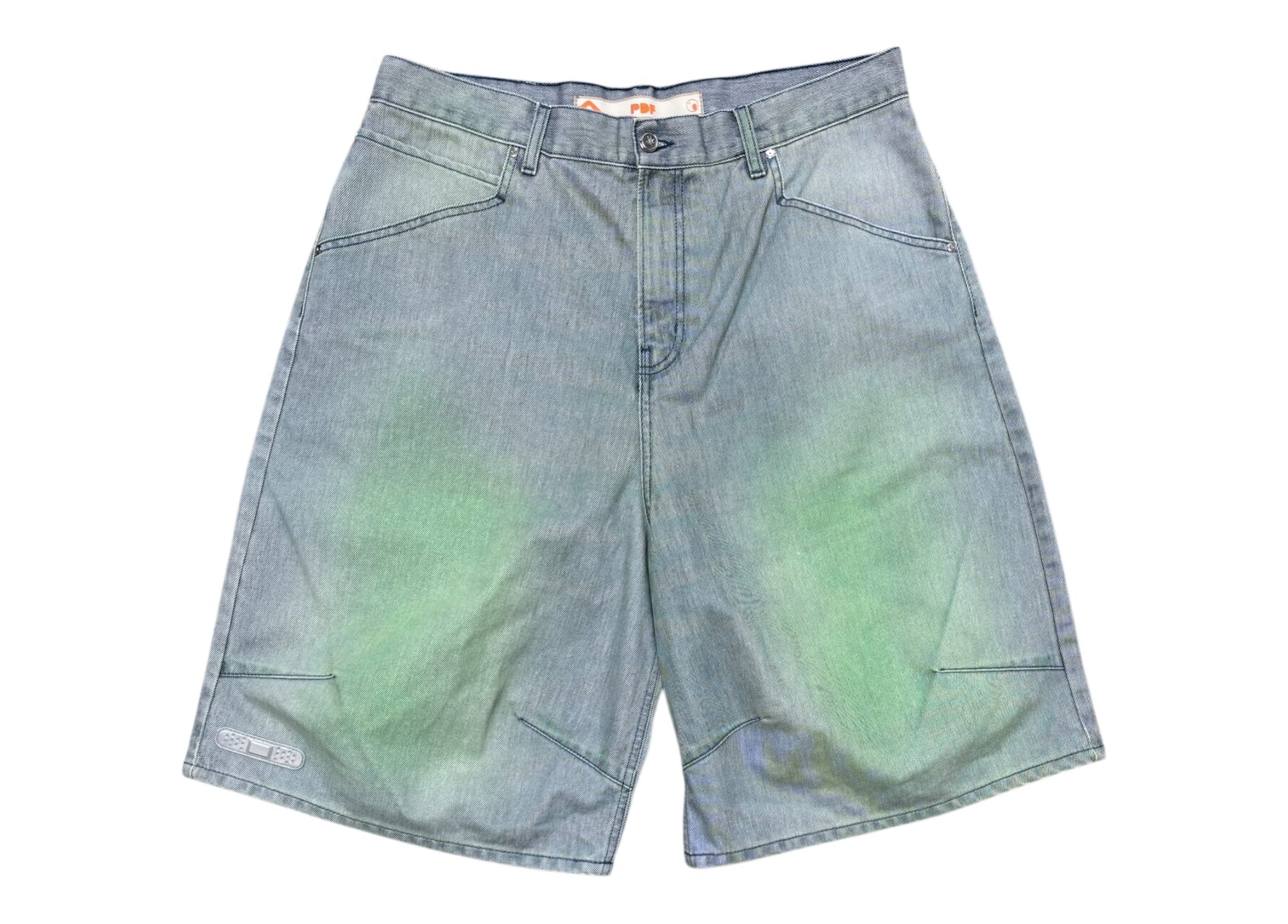 PDF Jorts Denim Jeans Spray Green COND NEW