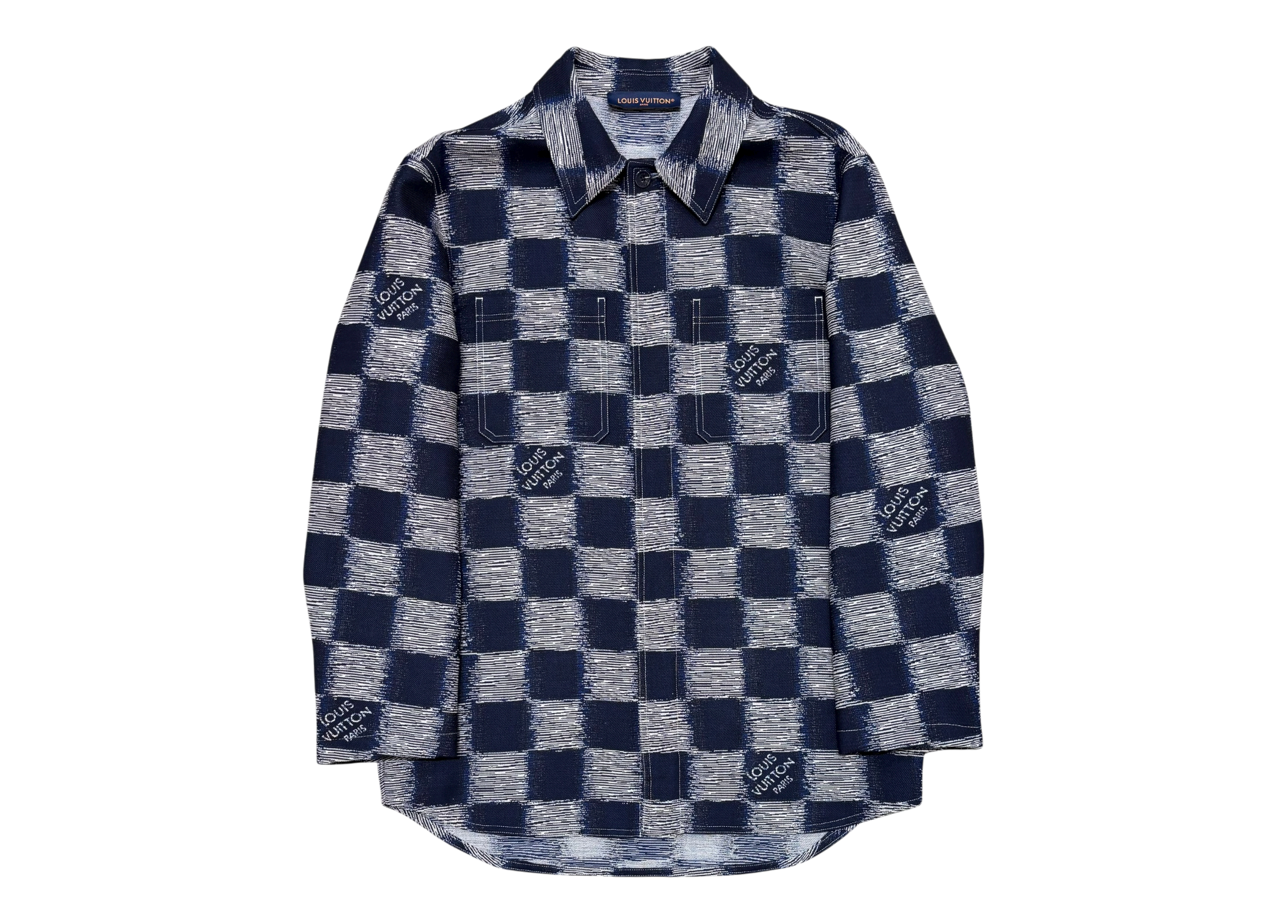 Louis Vuitton Shirt Damier Navy COND 9.8/10