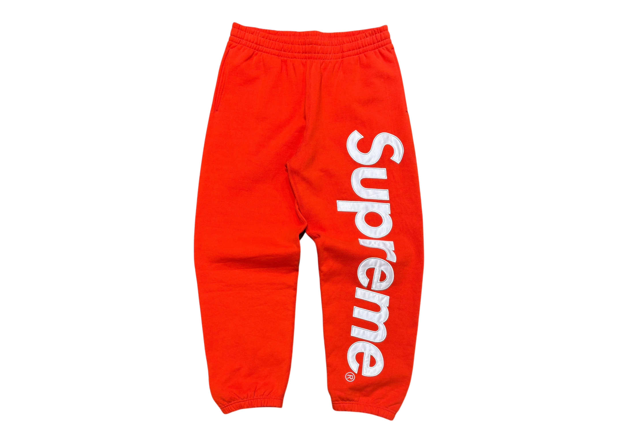 Supreme Jumpsuit Vertical Satin Logo Orange COND NEW