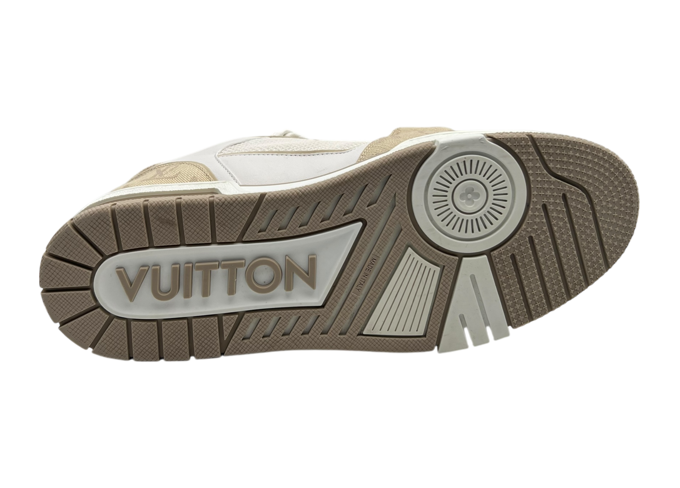 Louis Vuitton Trainer Denim Beige Strap COND 9.5/10 (NO BOX)