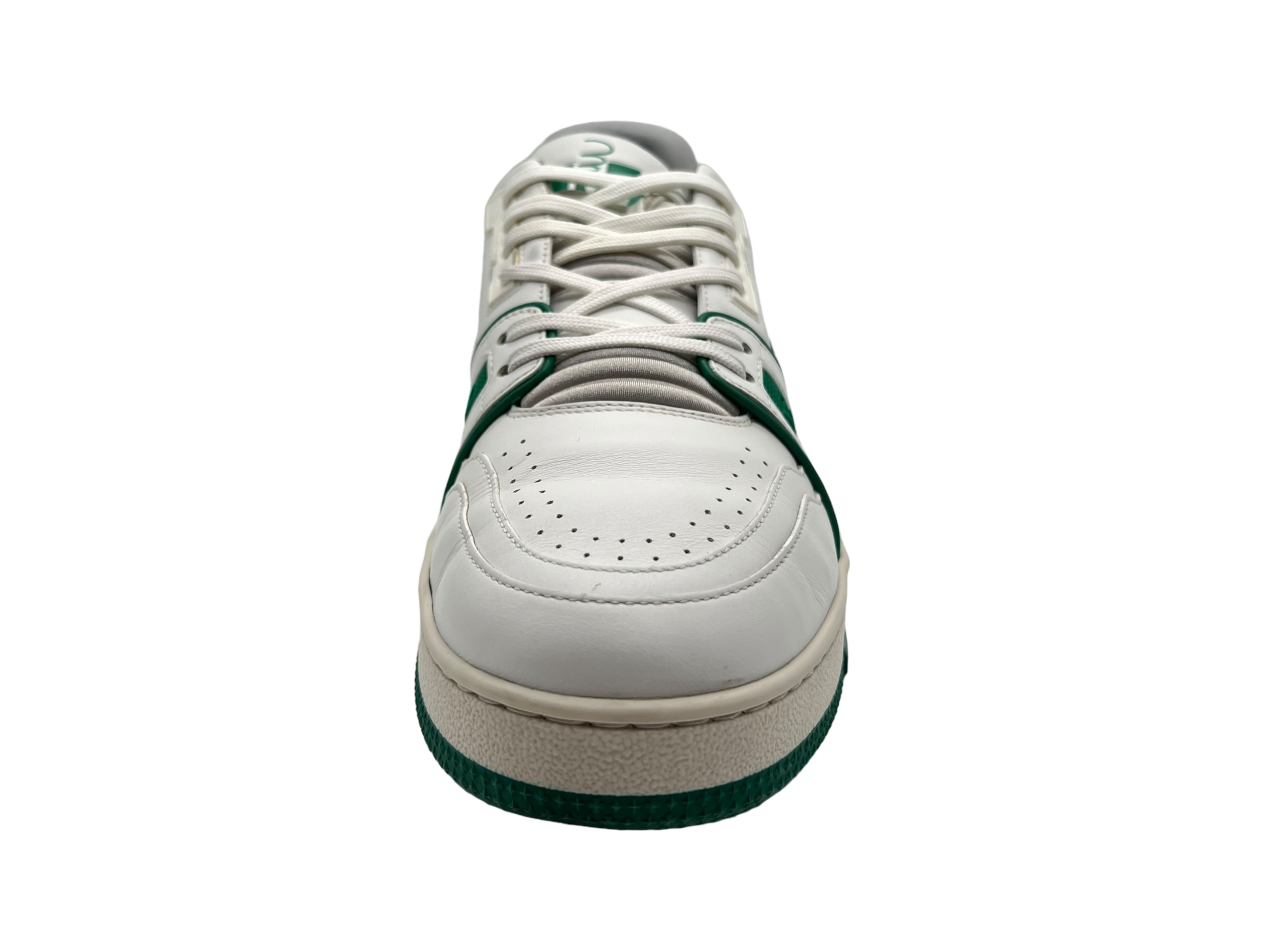 Louis Vuitton Trainer White Green COND 9/10 (OG ALL)