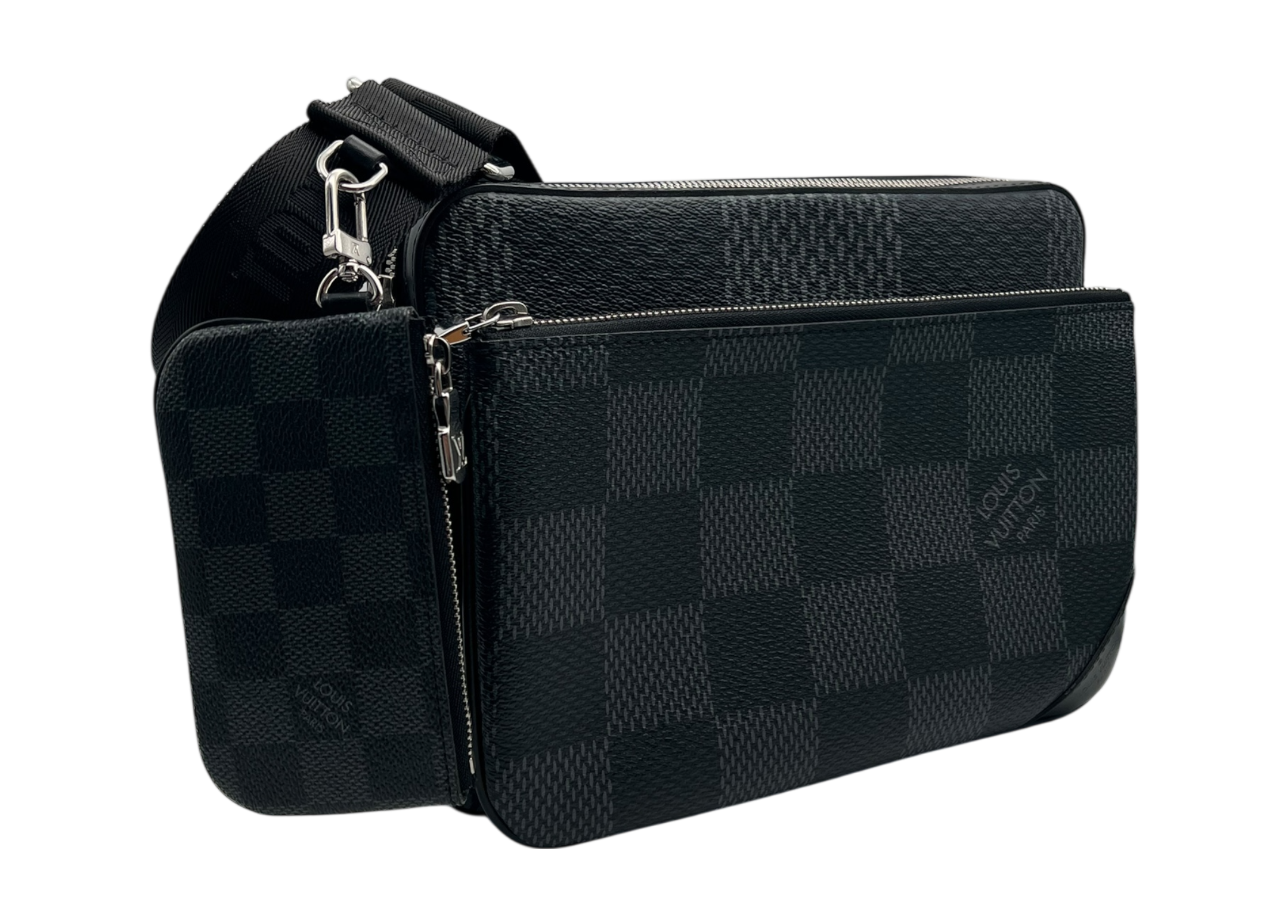 Louis Vuitton Bag Trio Messenger Damier Graphite COND 9.5/10