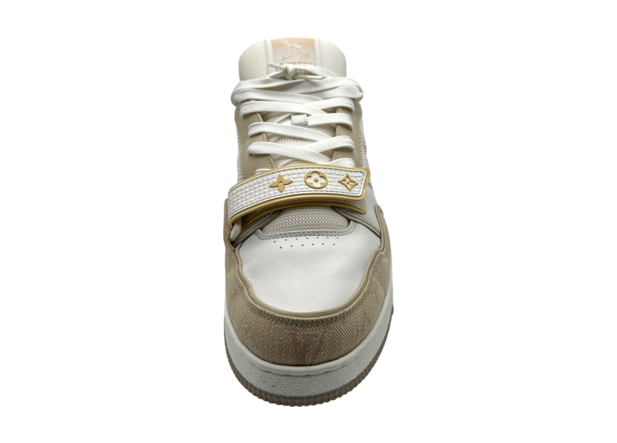 Louis Vuitton Trainer Denim Beige Strap COND 9.5/10 (NO BOX)