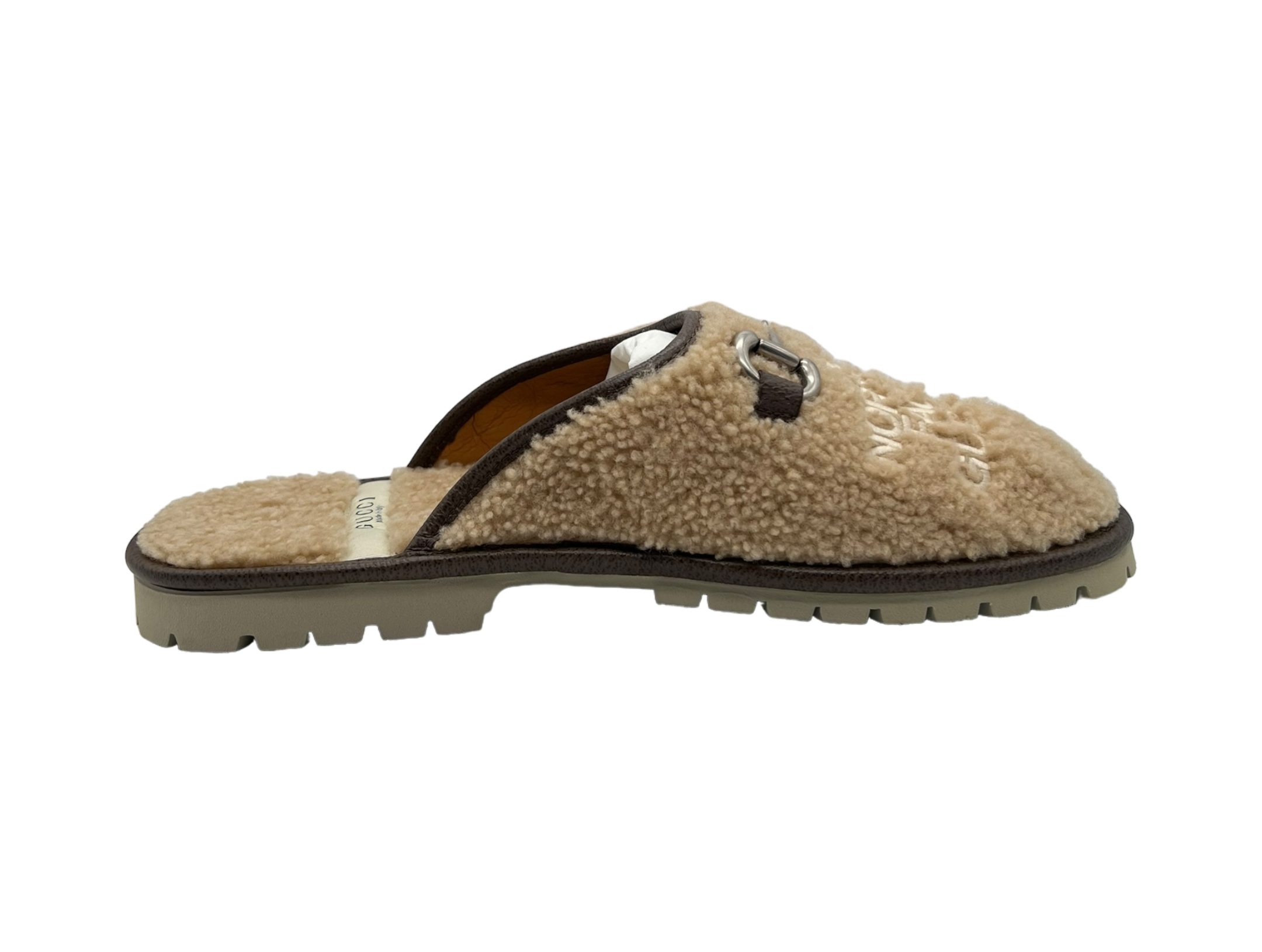 Gucci The North Face Slippers Beige Wool COND NEW (OG ALL)