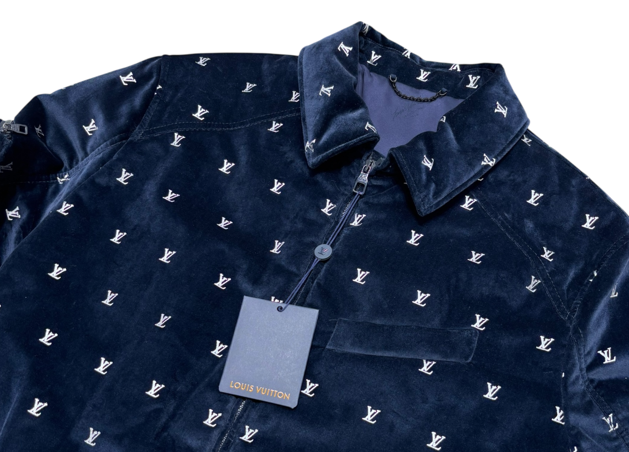 Louis Vuitton Zip Jacket Velvet Navy COND NEW