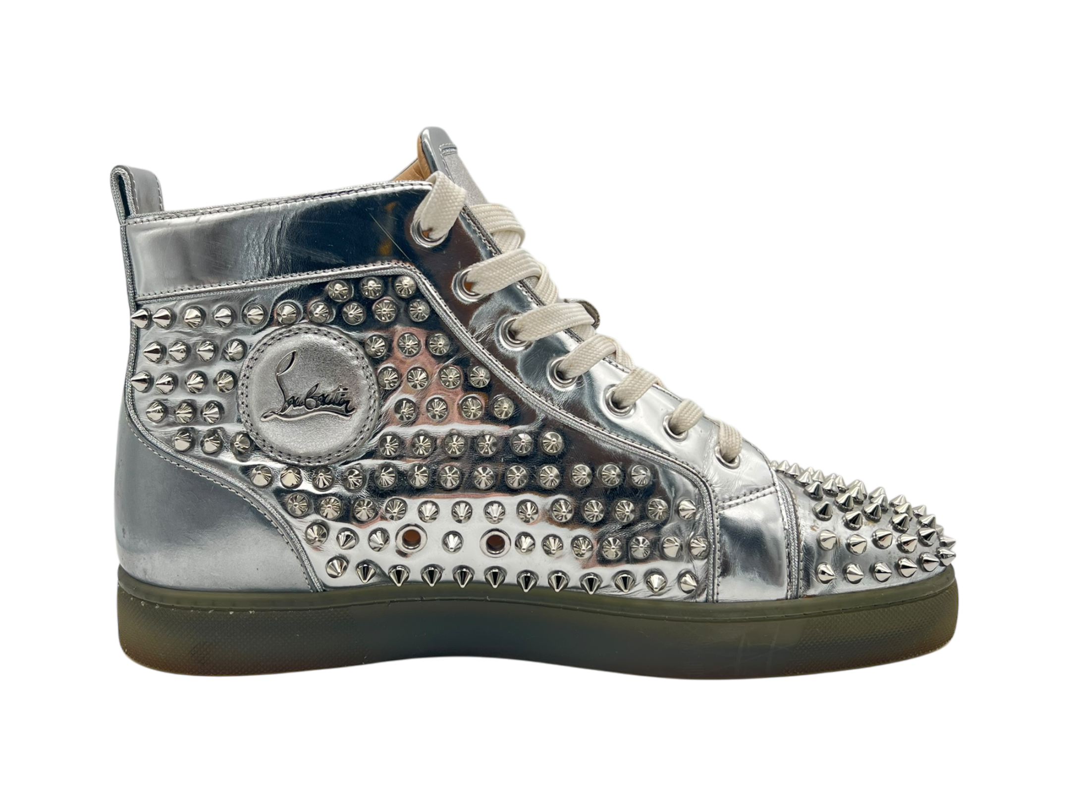 Christian Louboutin Louis Spike Silver COND 9/10 (OG ALL)