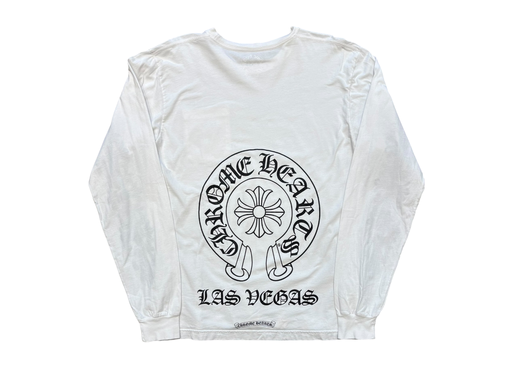 Chrome Hearts Longsleeve Horseshoe Las Vegas White COND 9.5/10