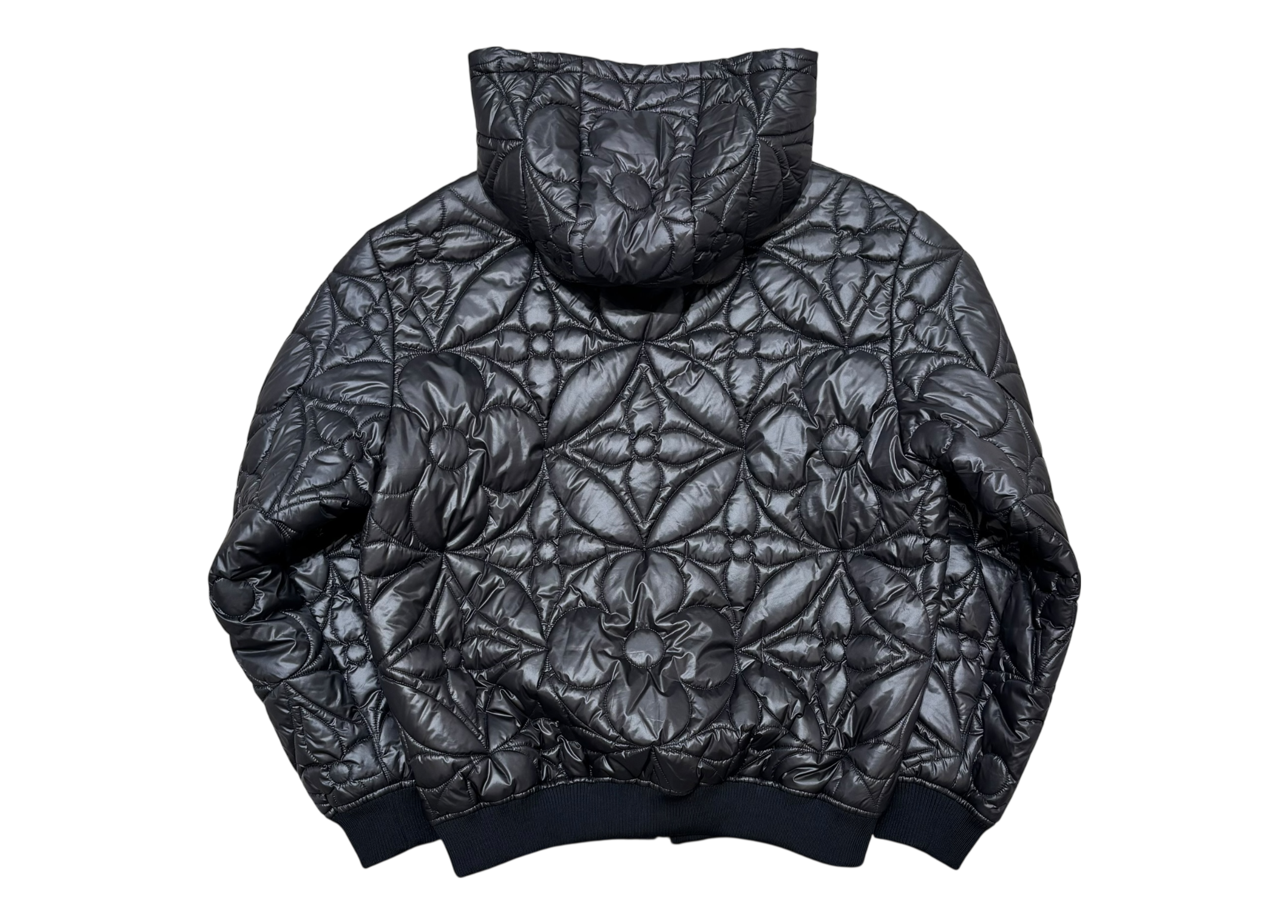 Louis Vuitton Puffer Jacket Flower Monogram Black COND 9.9/10