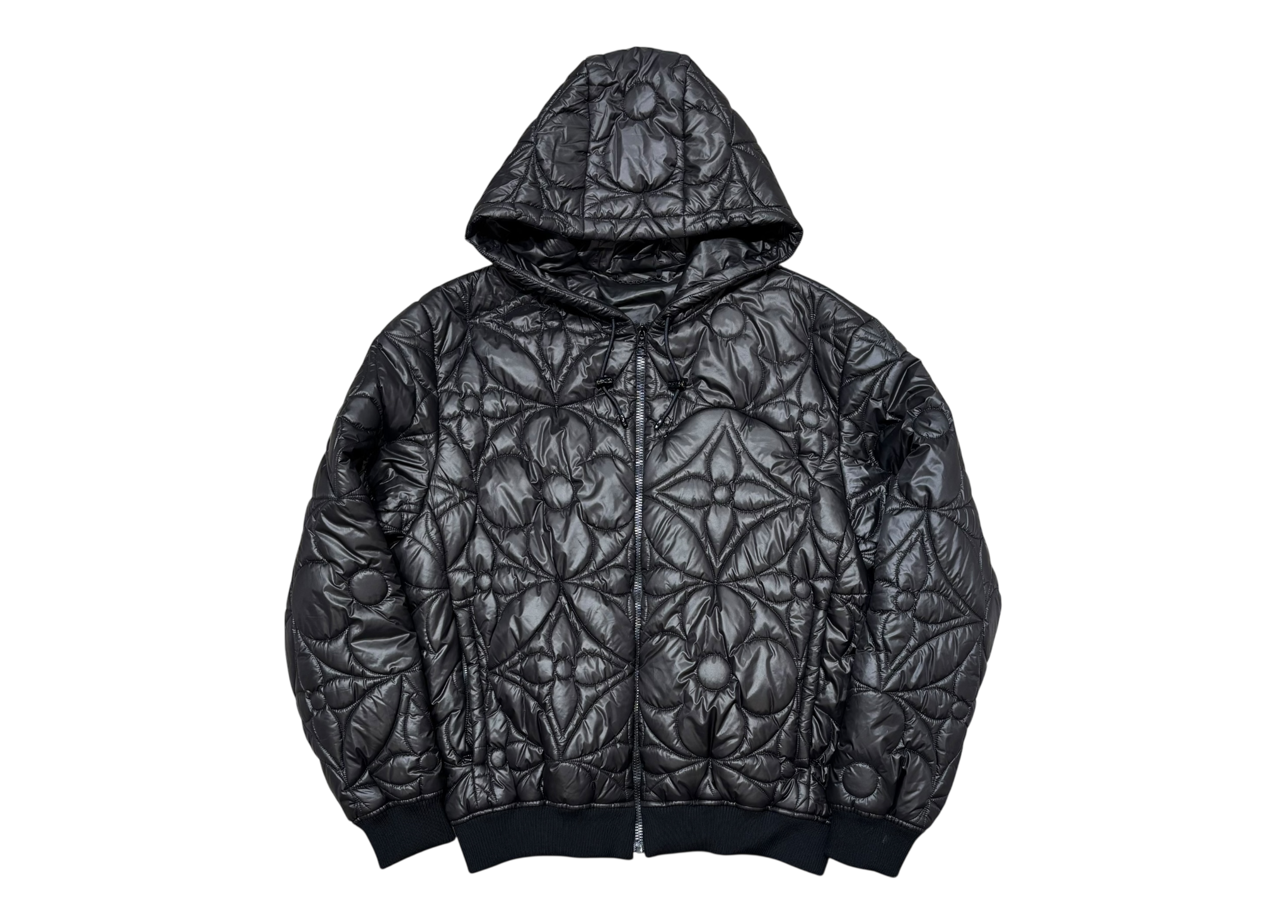 Louis Vuitton Puffer Jacket Flower Monogram Black COND 9.9/10