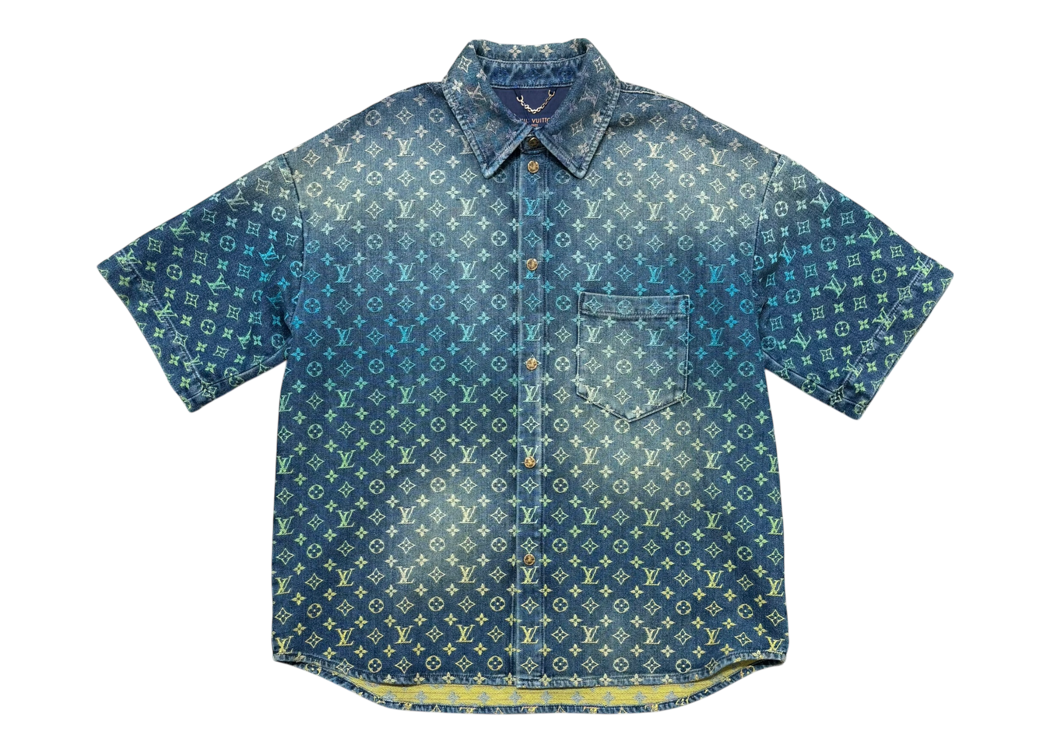 Louis Vuitton Shirt Rainbow Monogram Denim COND NEW