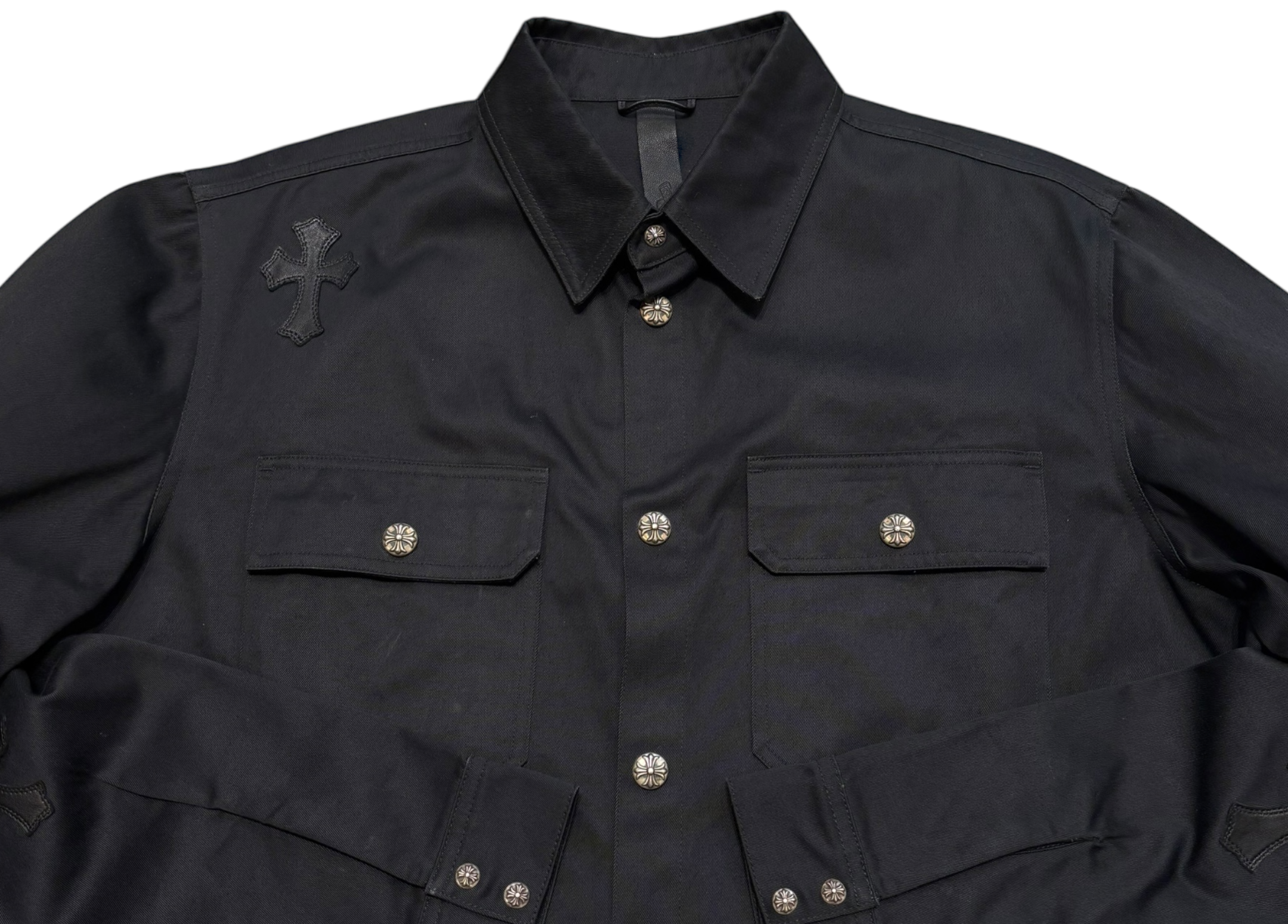 Chrome Hearts Jacket Work Dog Leopard Cross Black COND NEW