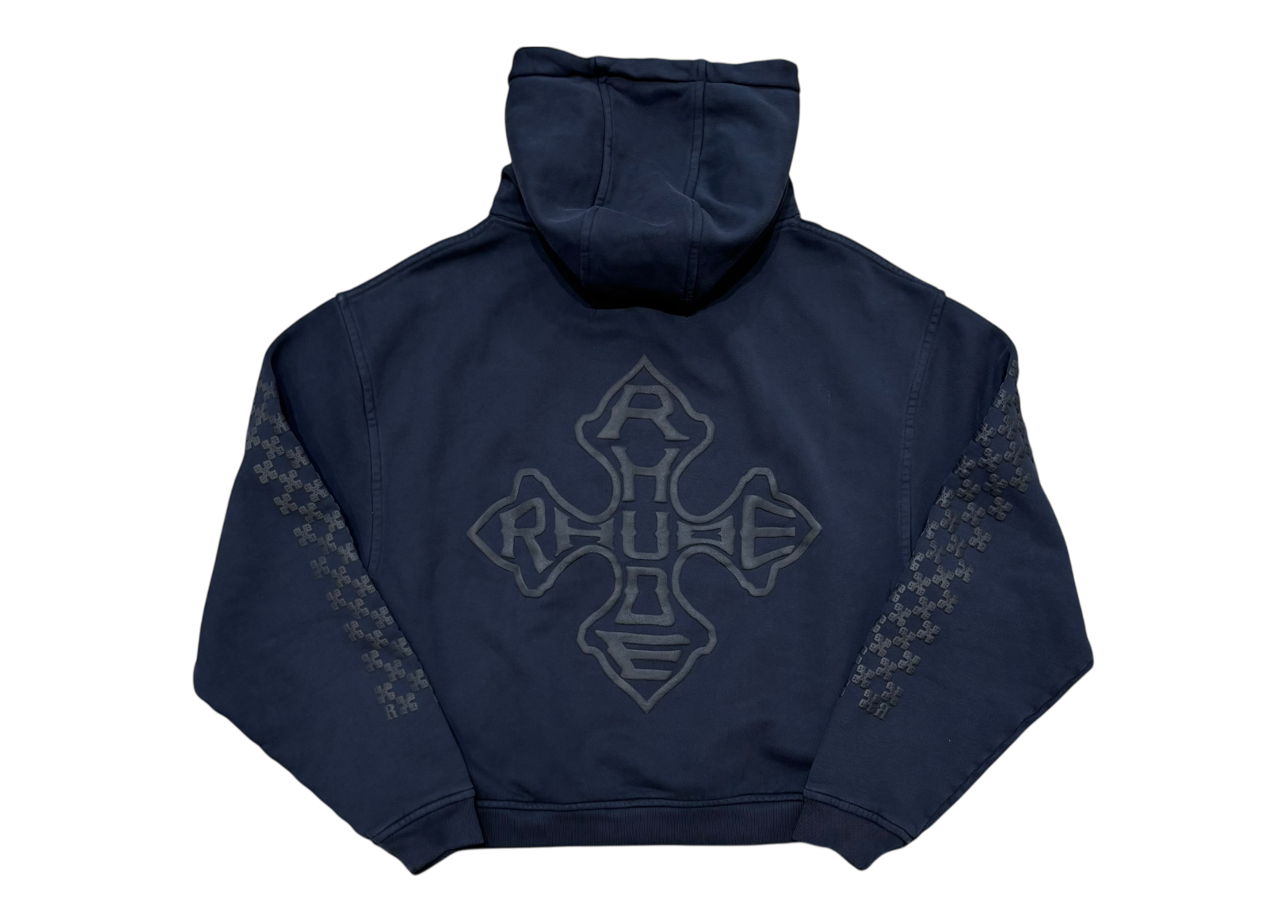 Rhude Hoodie Cross Logo Black COND NEW