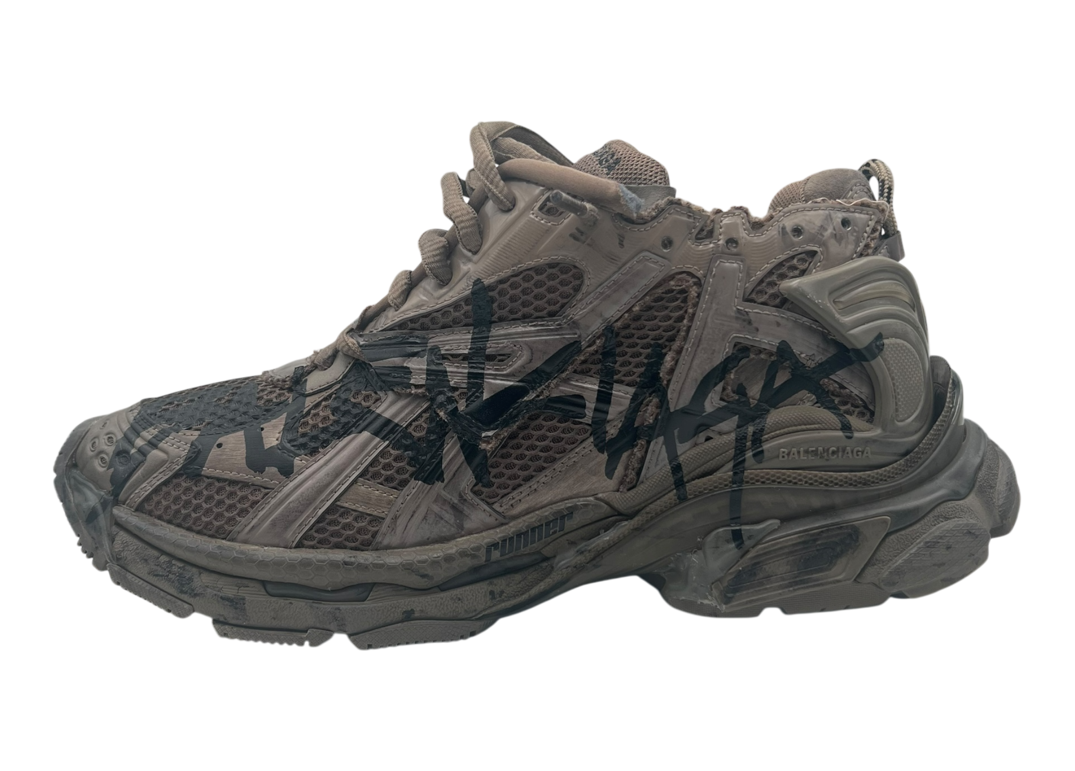 Balenciaga Runner Graffiti Brown COND 9.5/10 (OG ALL)