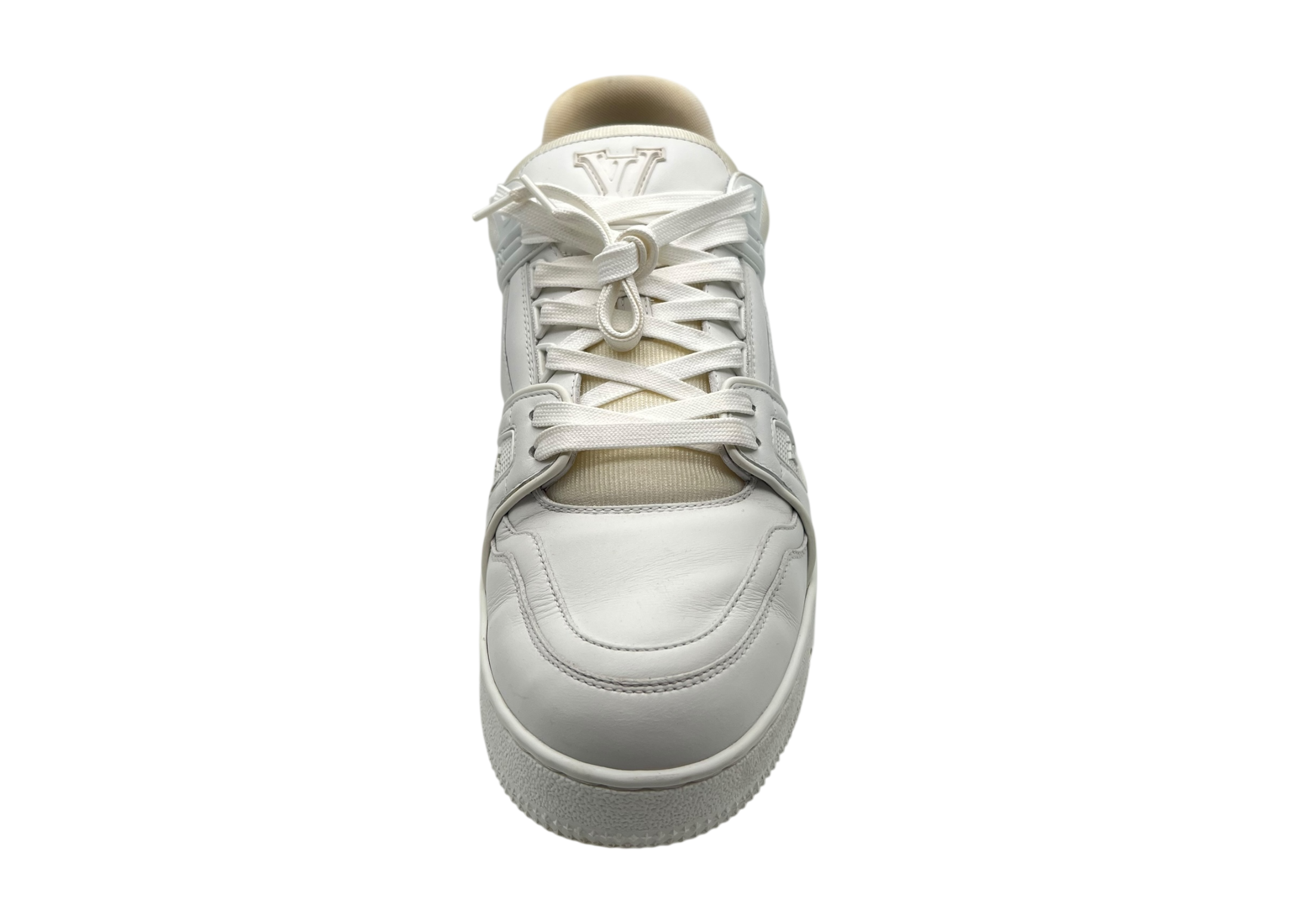 Louis Vuitton Trainer Triple White COND 9/10 (NO BOX)