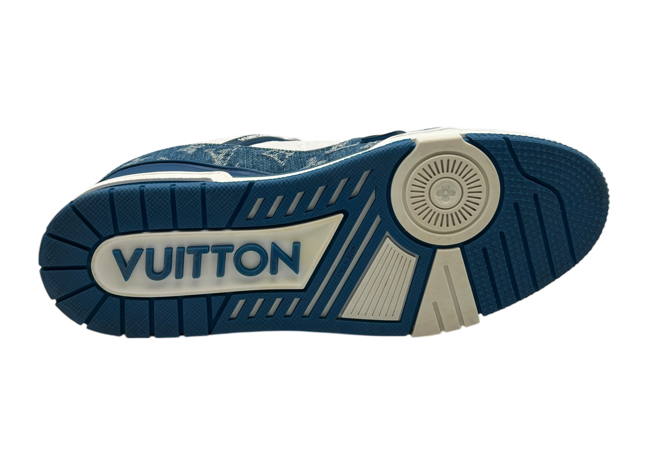 Louis Vuitton Trainer Denim White Blue COND 9.5/10 (NO BOX)