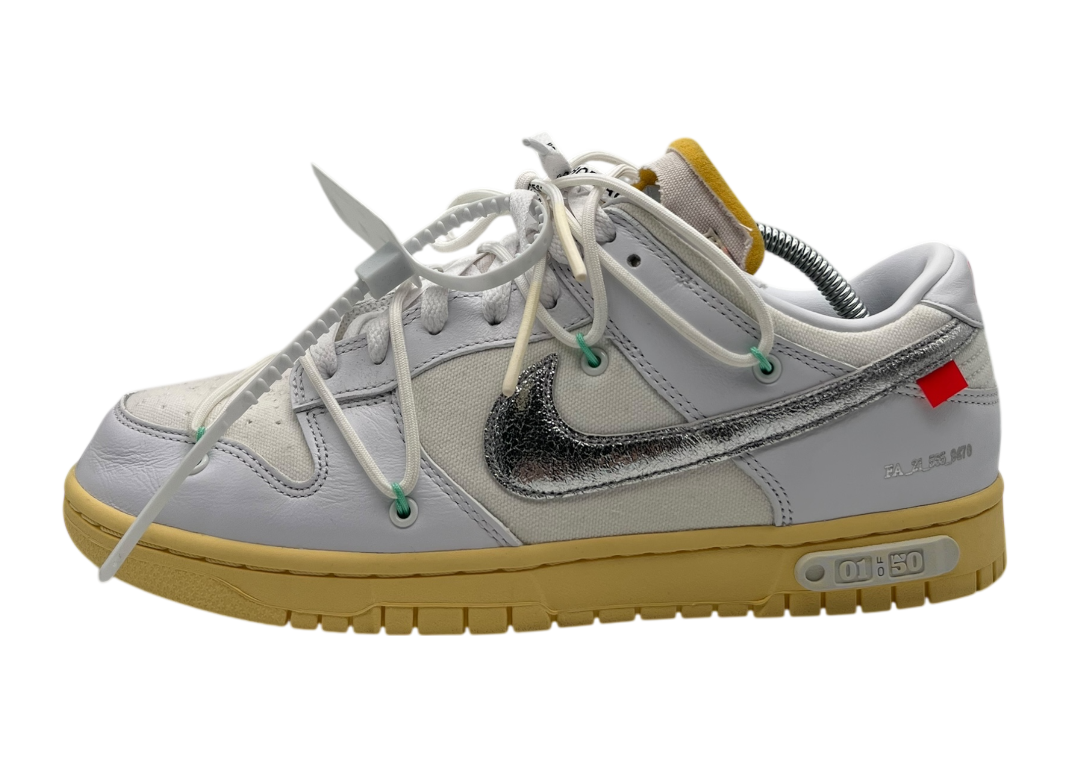 Dunk Low Off-White Lot 1/50 COND 9.5/10 (NO BOX)
