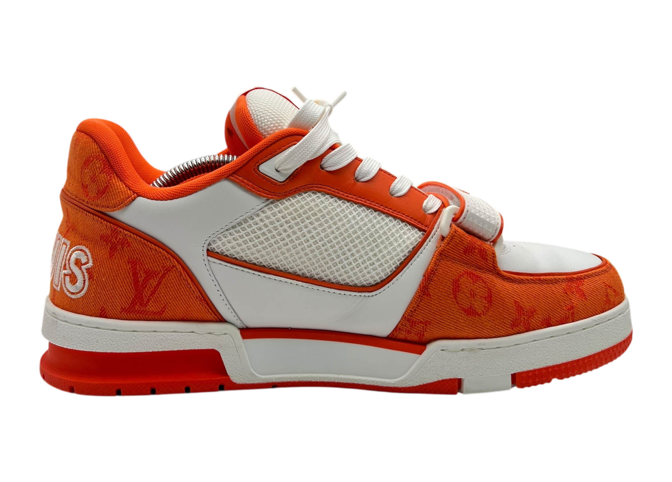 Louis Vuitton Trainer Denim Orange Strap COND 9.8/10 (NO BOX)