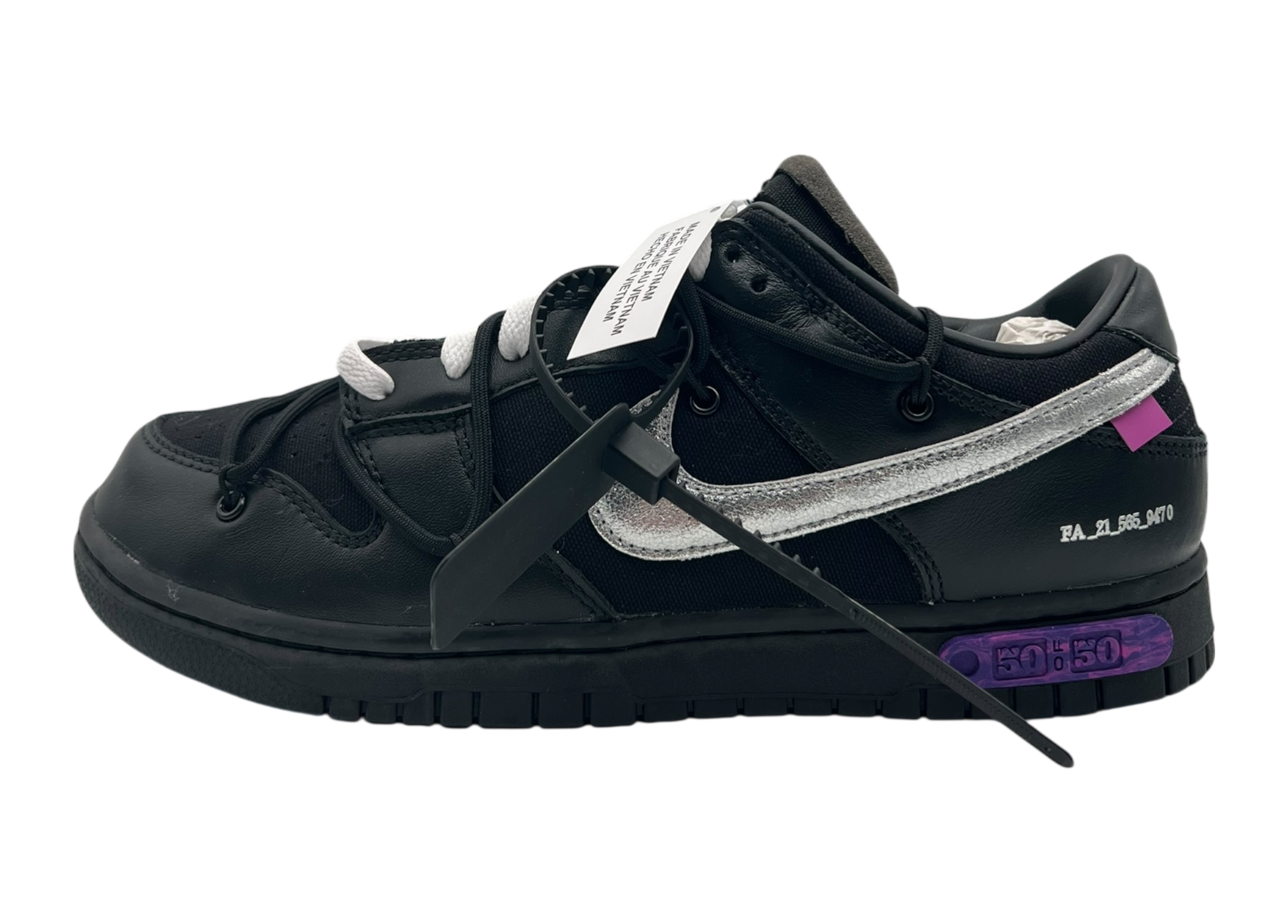 Dunk Low Off-White Lot 50/50 COND NEW (NO BOX)