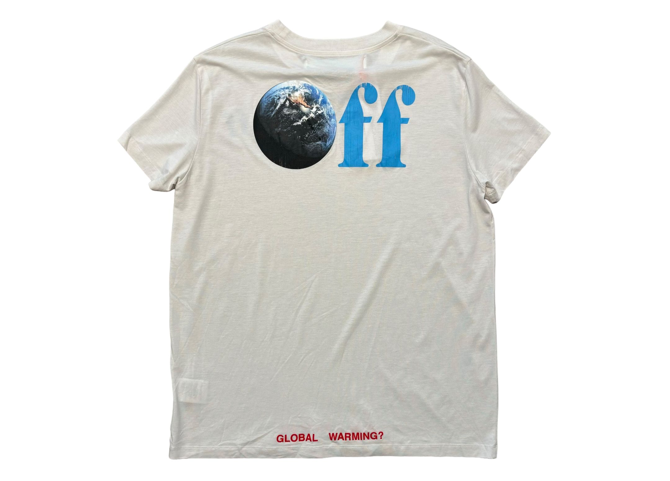 Off-White T-shirt Global Warming White COND NEW