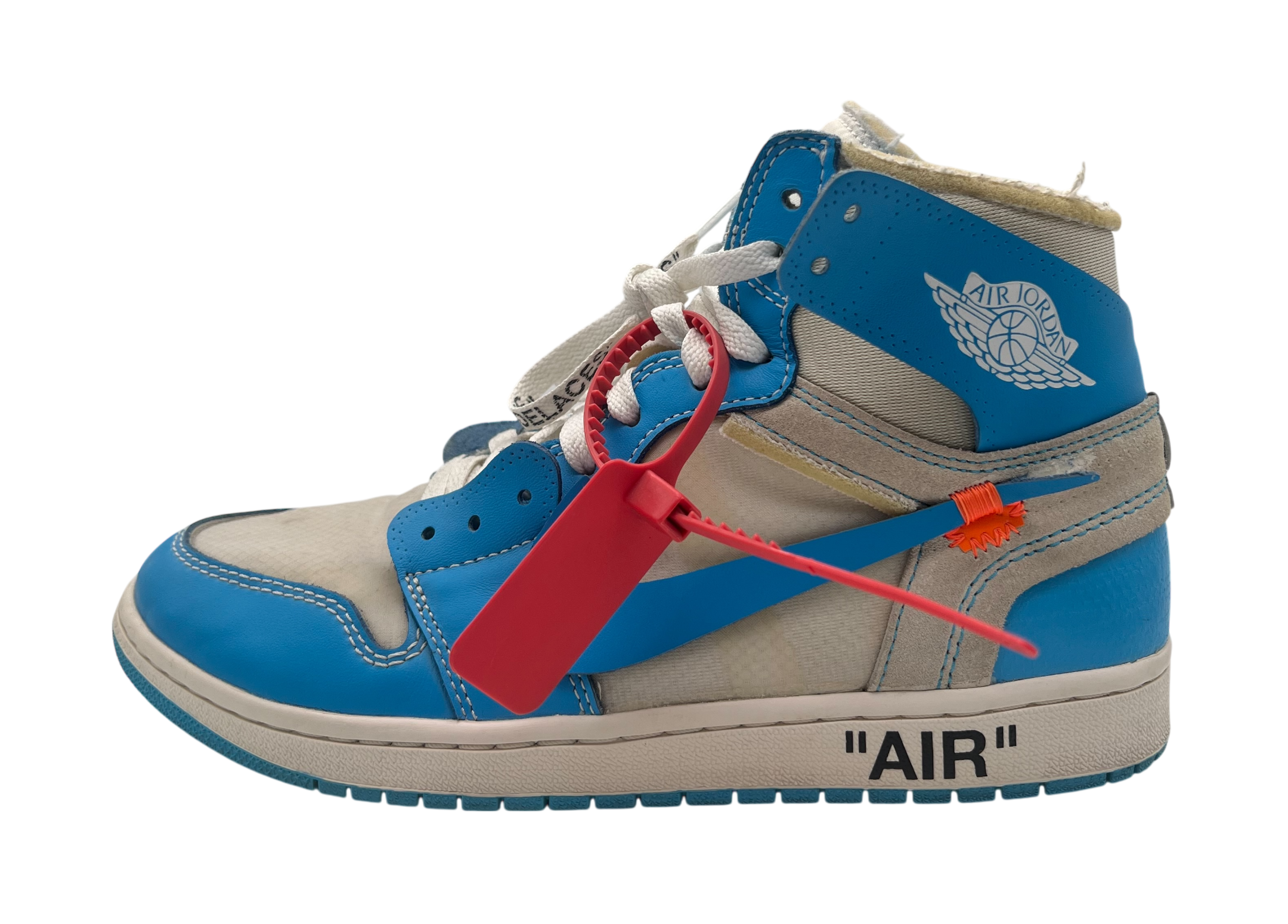 Jordan 1 High Off-White UNC COND 8.5/10 (NO BOX)