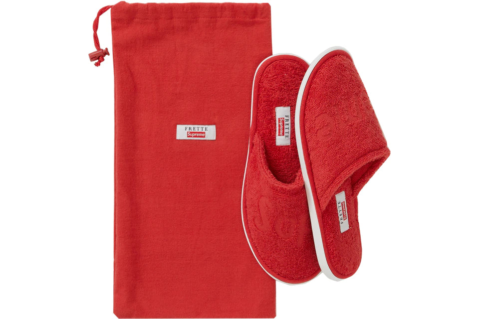 Supreme Frette Slippers Red