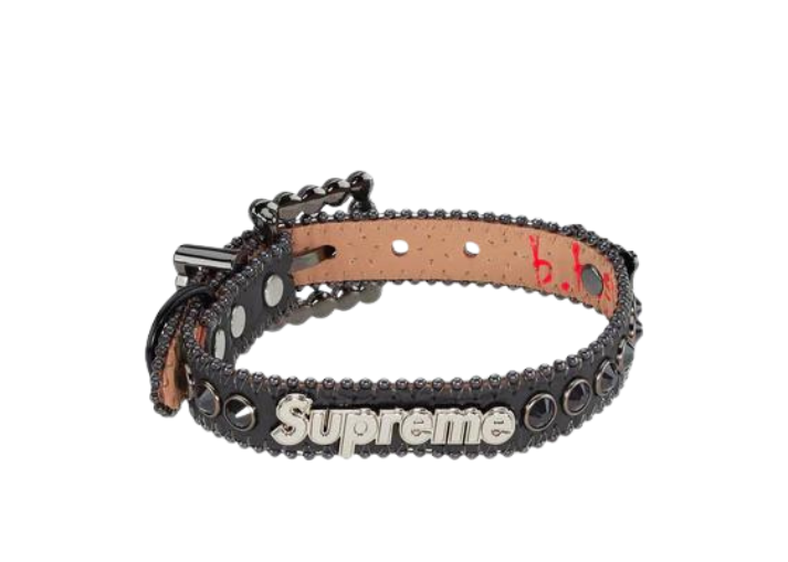 Supreme B.B. Simon Studded Dog Collar Black